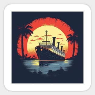 Sail into Adventure: Explore the World on a Cruise Ship Sticker